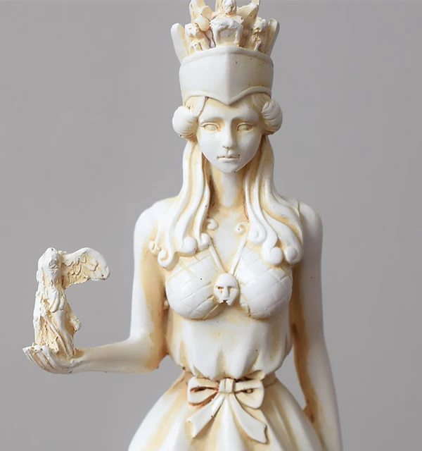 軍神アテナ 女神 像 ツートーン仕上げ彫刻ギリシャ西洋彫刻置物