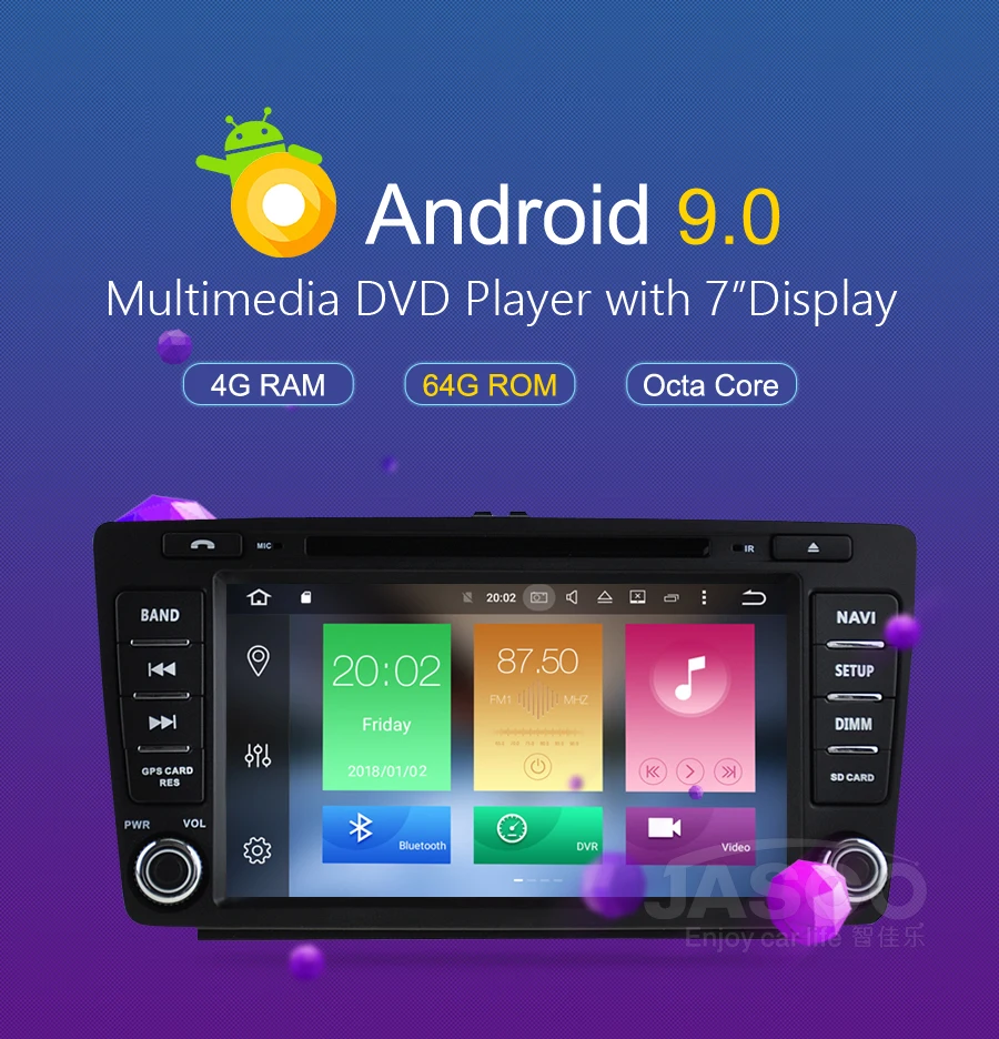 Clearance Android 9.0 Car DVD Stereo Player GPS Multimedia For Skoda Octavia 2 Octavia A5  Auto Radio RDS GPS Glonass Navigation 0
