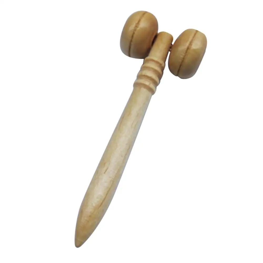 1XWood Face Massager Rollers Neck Therapy Meridians relief Muscle Ache Massage Hammer | Красота и здоровье
