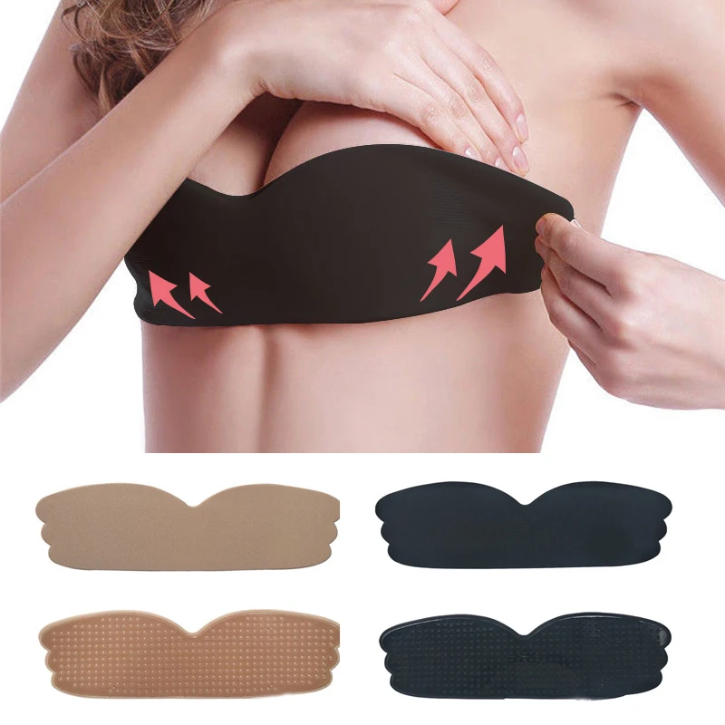 Women Seamless Self Adhesive Nipple Cover Bras Pads Reusable Sticky