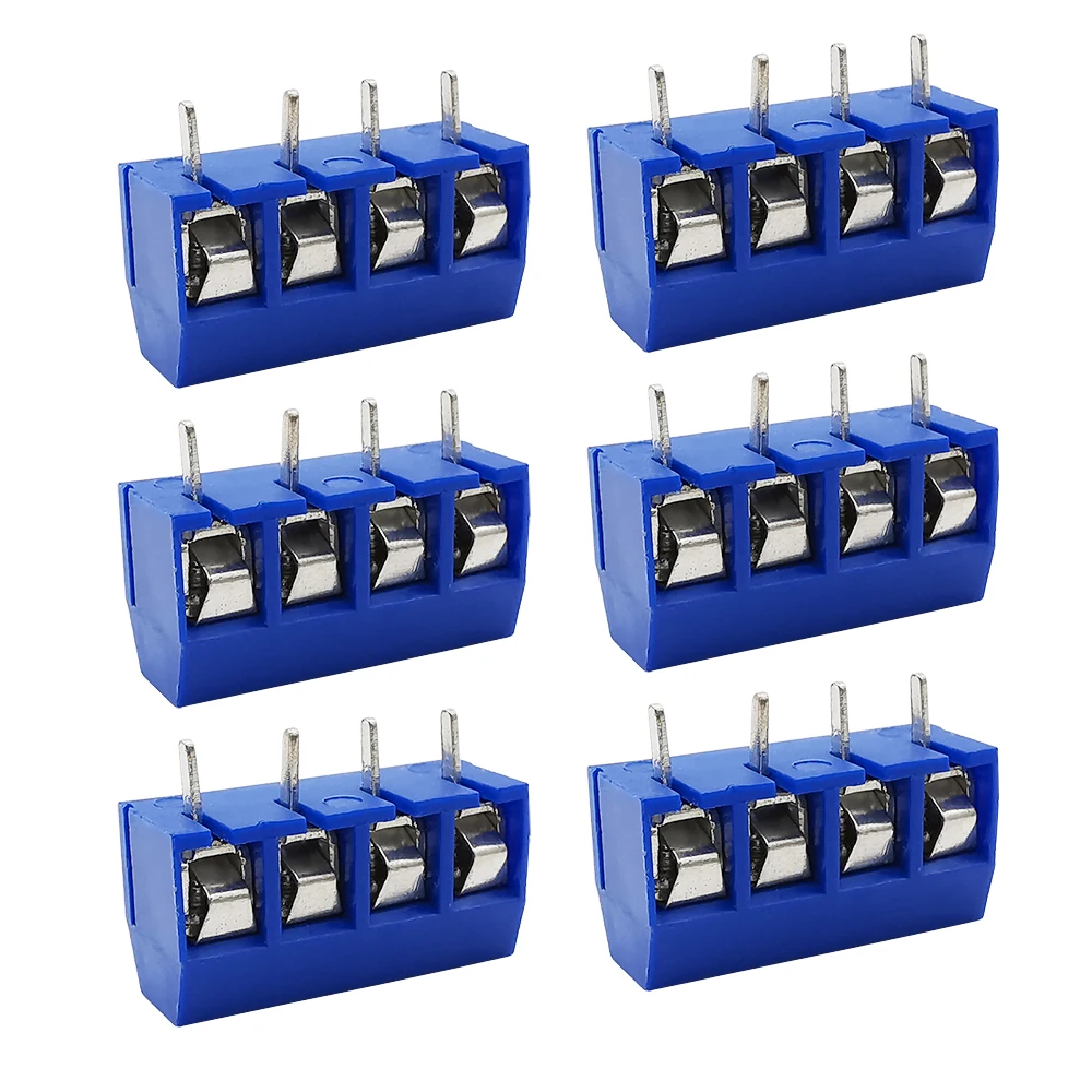 5-50Pcs KF301-2P KF301-3P 5mm PCB Screw Terminal Block KF301 2 Pin 3 Pin Wire Connector Straight Needle Blue screw terminal block