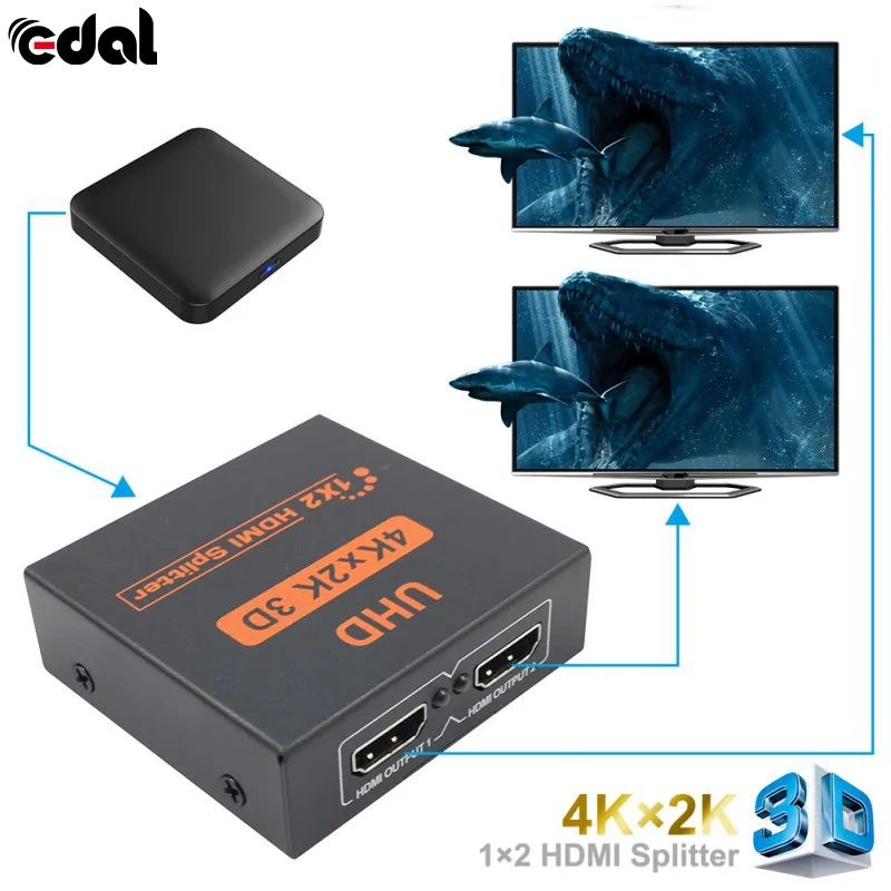 Универсальный 3D 4K * 2K Full HD 1080p 1X2 HDMI сплиттер 2 порта концентратор усилитель
