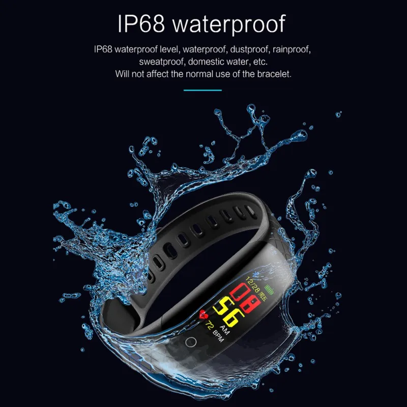 CB608 смарт-Браслет Водонепроницаемый IP68 цветной экран кровяное давление фитнес-трекер устройство пульсометр умные часы