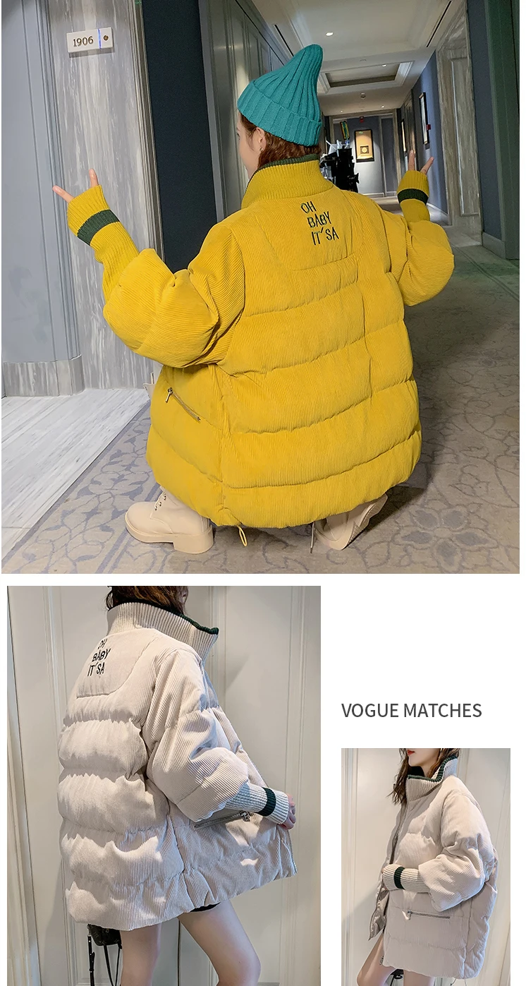 jaqueta de algodão quente, casacos de inverno