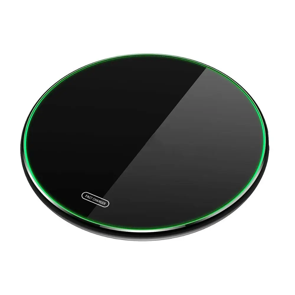 Black DCAE Qi 10 Вт Быстрая зарядка беспроводное зарядное устройство Pad Быстрая зарядка QC 3,0 для iPhone 11 8 X XS XR Airpods 2 samsung S10 S9 S8 Note 10 9 - Цвет: Black