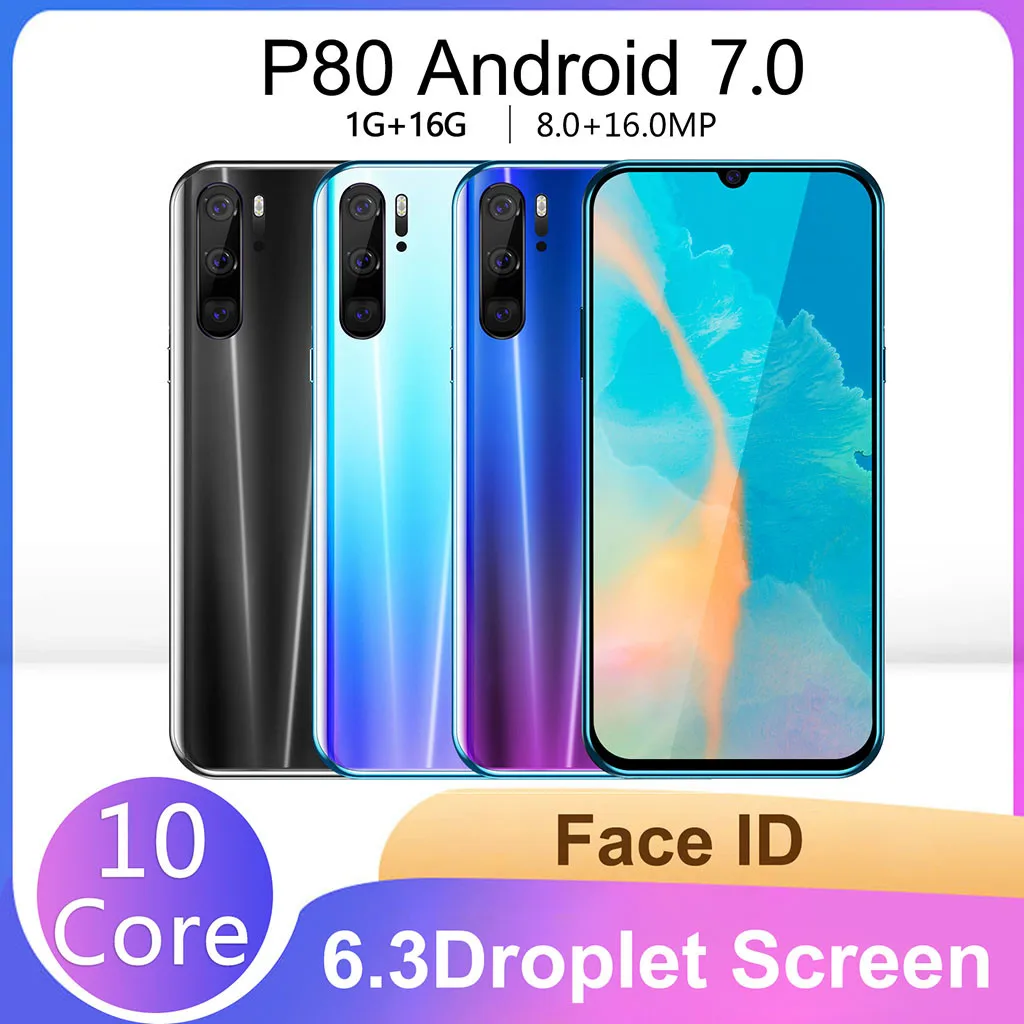 Для Носимых устройств P80 четырехъядерный 6,3 дюймов HD камера Android 7,0 1G+ 16G gps 3g вызов мобильный телефон ЕС поддержка прямой доставки