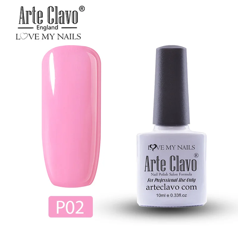 Arte Clavo Гель-лак для ногтей дизайн УФ 10 пилка для ногтей длительный Гель-лак Lucky розовый цвет Гибридный гвоздь искусство - Цвет: P02