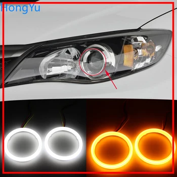 

for Subaru Impreza WRX STI 2007 2008 2009 2010 2011 Cotton Switchback LED Dual Color Angel Eye White Amber turn signal light