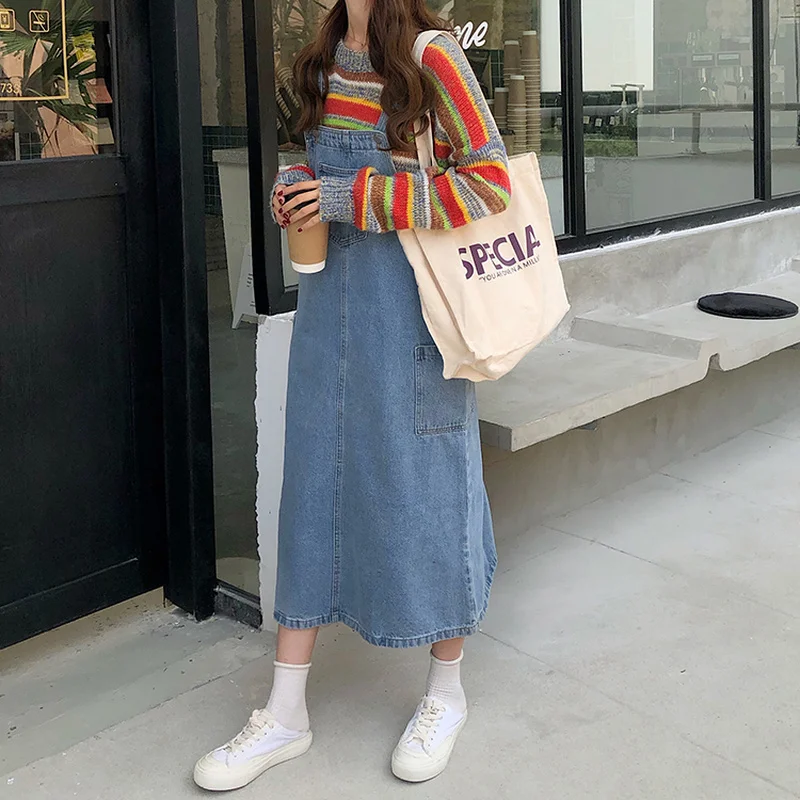 Лето 2020 Новое Женское джинсовое платье Сарафан повседневные Свободные