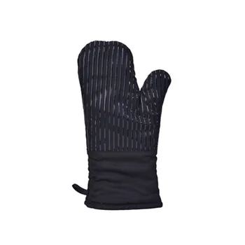 

1pc 260C High quality insulated cross stripe silicone gloves thickened anti-scald high temperature resistance bake oven glove