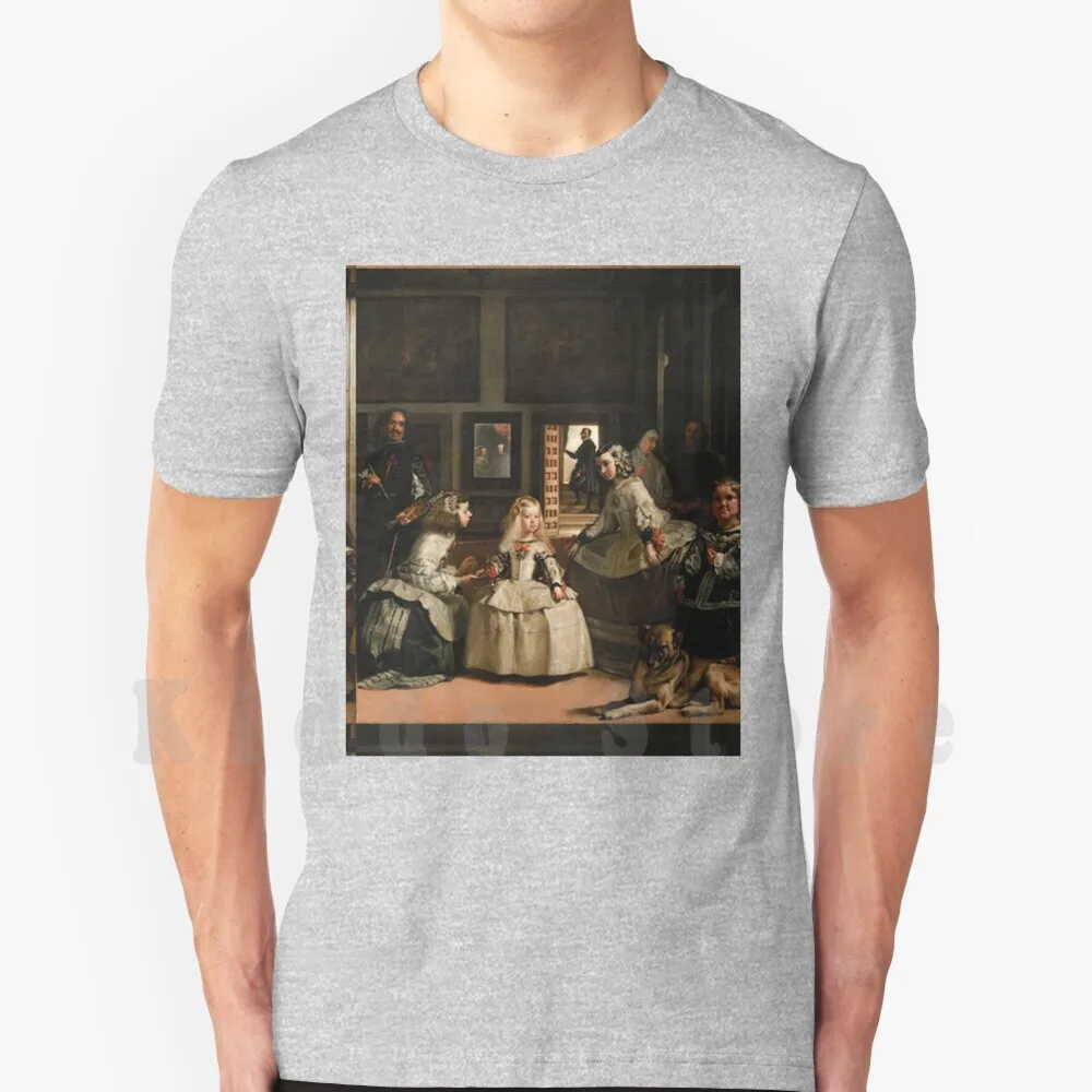 Maglietta Las Meninas Catenina Stampa Per Uomo In Cotone New Cool Tee Diego Velazentes Las Meninas Retro Tradizionale Velazentes