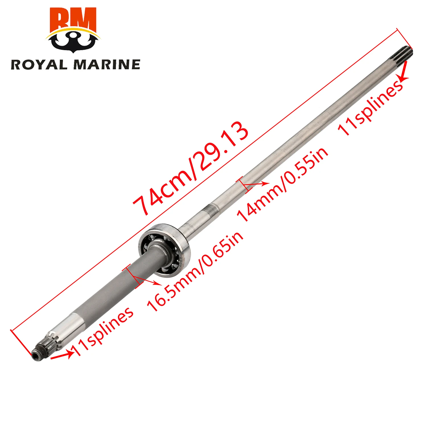 

Driver Shaft Long 350-64302-0 For Tohatsu Outboard Engine 9.9HP 15HP 18 HP NS15B2 NS9.9D 2 Stroke 350-64302 boat motor