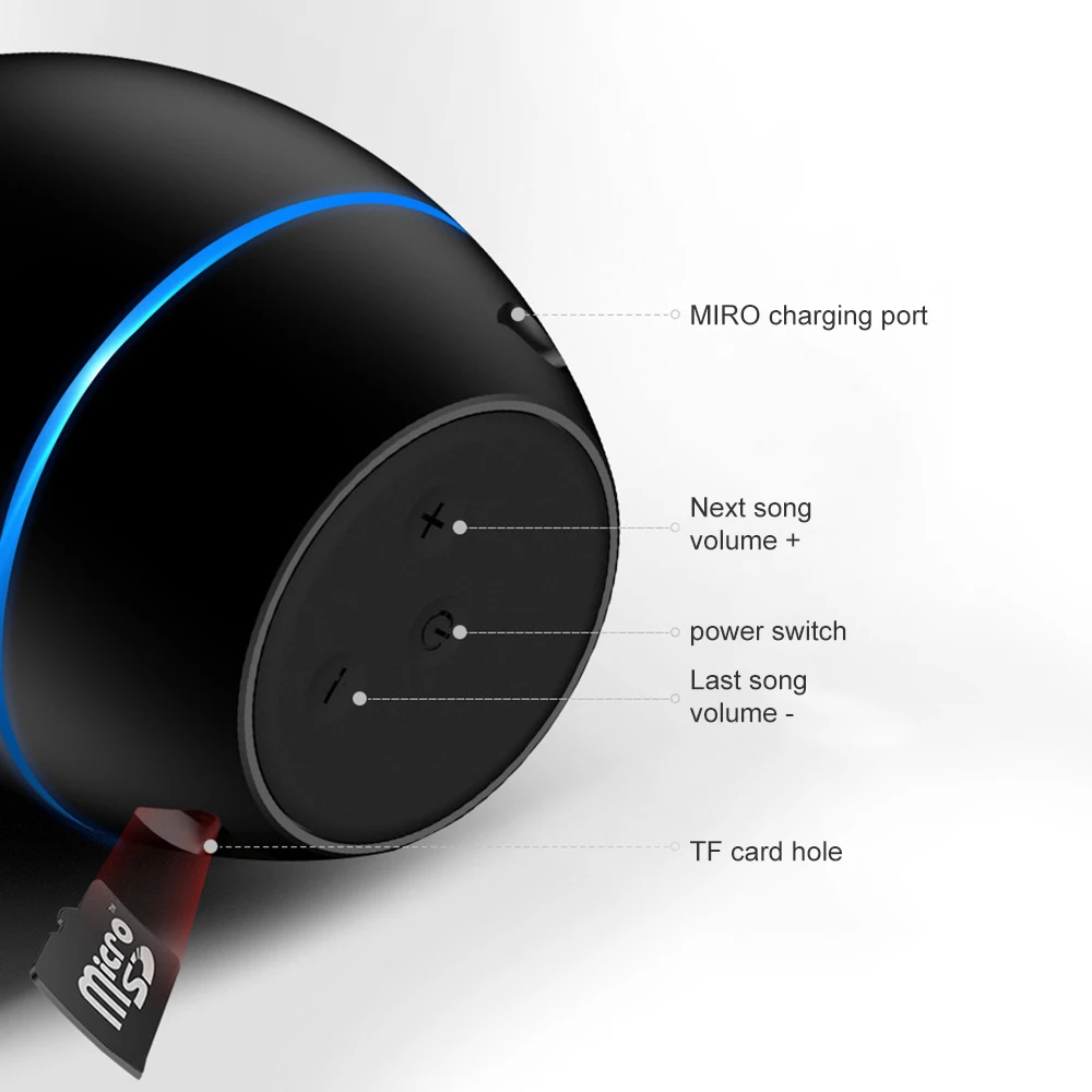Мини Bluetooth динамик Портативный Водонепроницаемый Беспроводной Громкая Связь Динамик s, для душа, ванной комнаты, бассейна, автомобиля, пляжа и на открытом воздухе