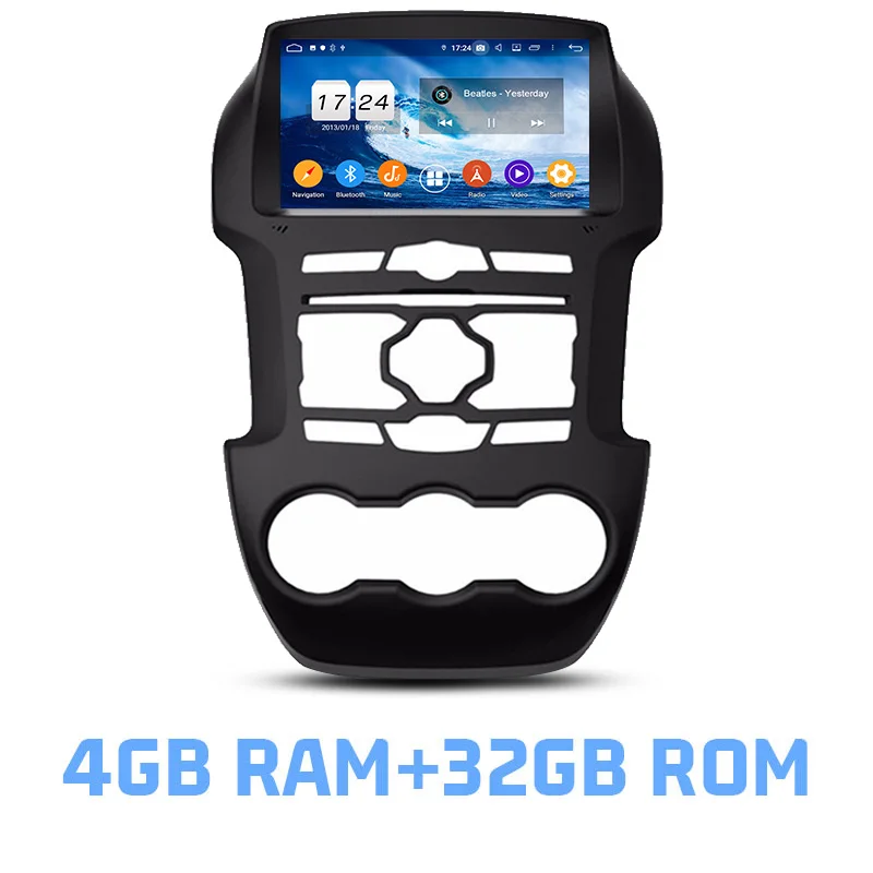 DSP Android 9,0 4G+ 64G Автомобильный dvd-плеер gps карта RDS радио Wifi Bluetooth 4,2 для Ford Ranger 2011 2012 2013 - Цвет: 4GB RAM and 32GB ROM