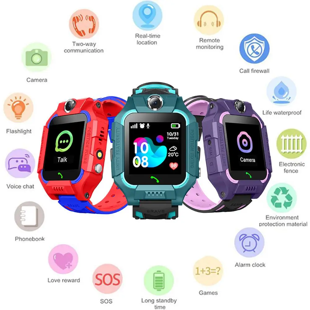 Student Smart Watch IP67 Deep Waterproof 2G GPS Tracker SOS Call Localization Reminder For Kids Children Phone | Электроника