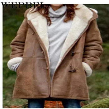 

WEPBEL Women Hooded Cardigan Jacket Long Sleeve Plus Size Spring Autumn Casual Female Solid Color Basic Coat Jackets Outerwear