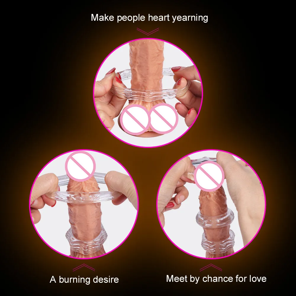 Penis ring cock ring toys for adults Sex Products Men Vibrators Collars Delay Premature Lock Sex Toys For Men Delay Ring sw