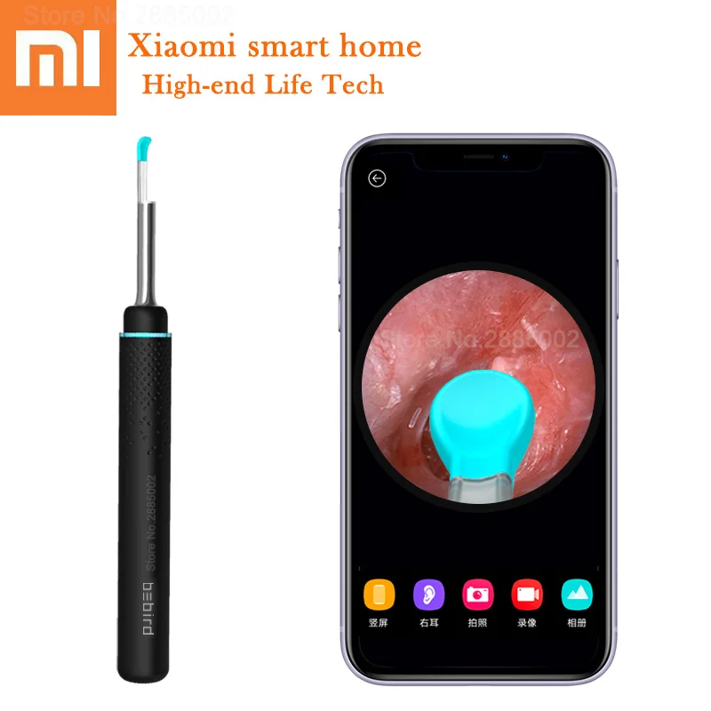 

Xiaomi bebird In-Ear Cleaning Endoscope Visual Ear Spoon 3.5mm 300W Mini Camera Ear Pick Otoscope Borescope Ear Picker Tool Set