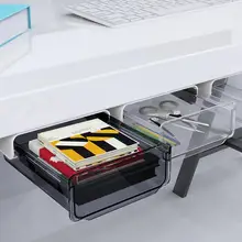 

Drawer Style Under Desk Storage Box Self-adhesive Hidden Office Home Organizer