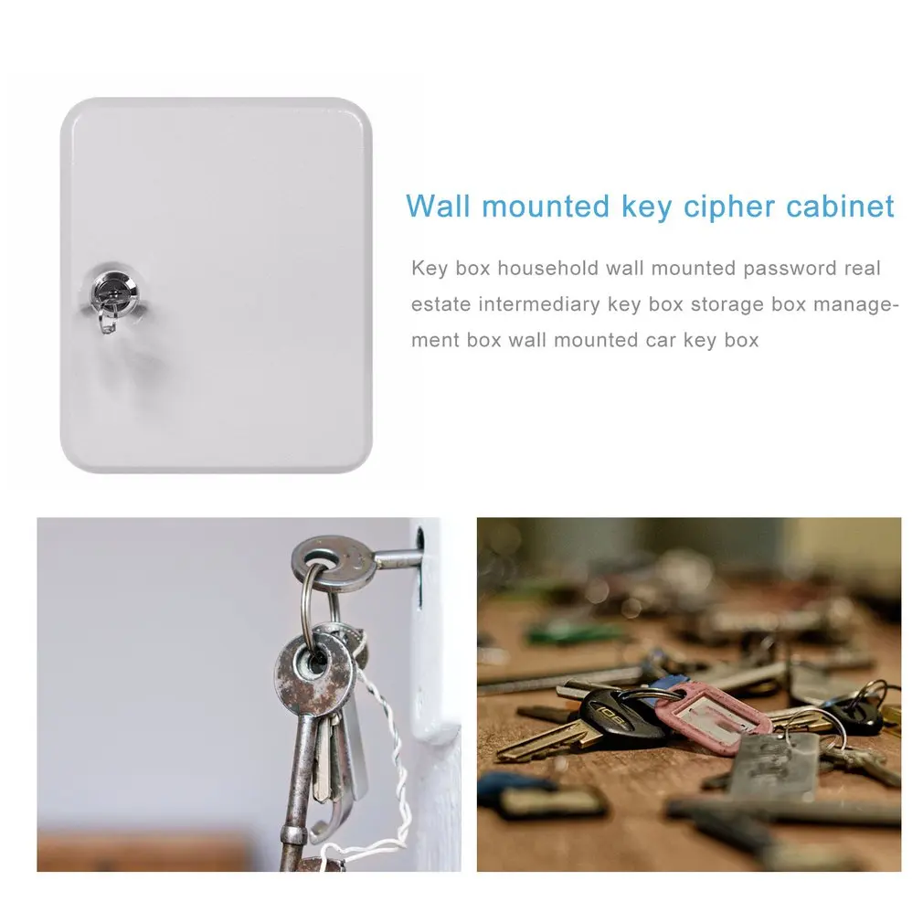 

Key Box Household Wall-Mounted Password Key Cabinet Storage Box Management Box Wall-Mounted Car Key Box