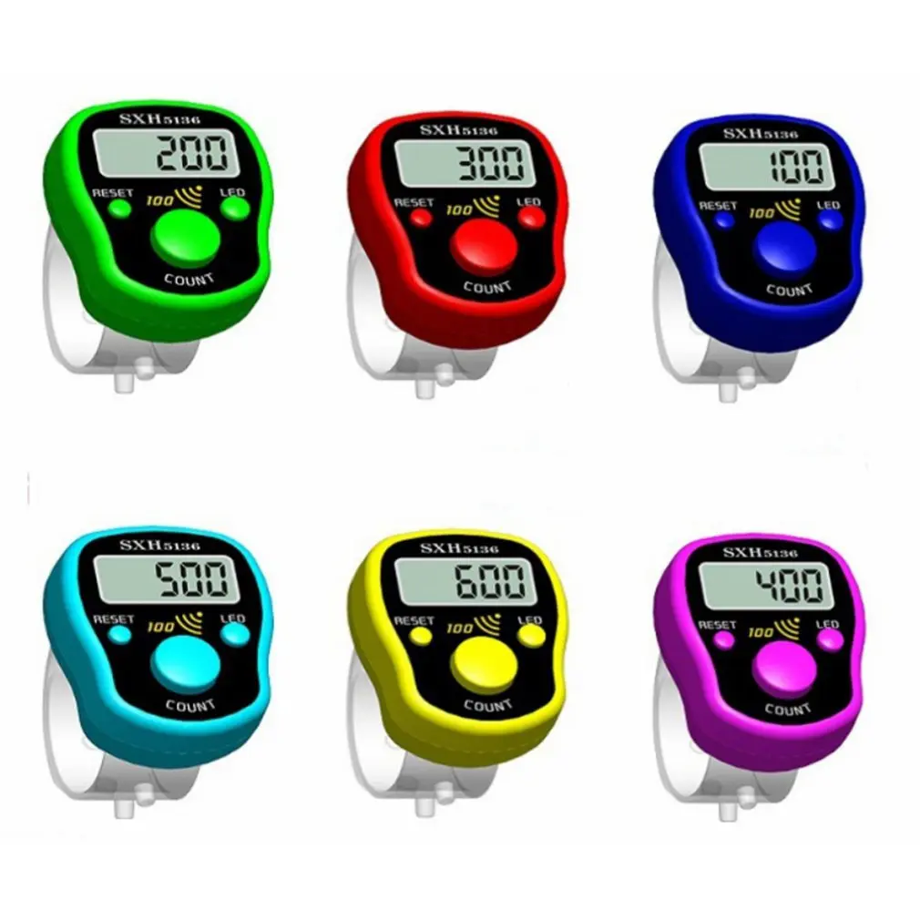 

Mini Stitch Marker Row Finger Counter LCD Electric Digital Display with LED Light For Buddha Pray Sewing Knitting Weave Tool