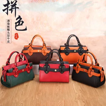 

2020 New Style Women's Fashion Handbag Genuine Leather Shoulder Messenger Bag Women