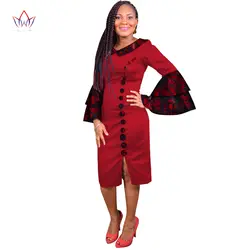 Vestidos африканские женские платья 2019 Новая мода с расклешенными рукавами африканская одежда Дашики Плюс Размер Сексуальные вечерние платья