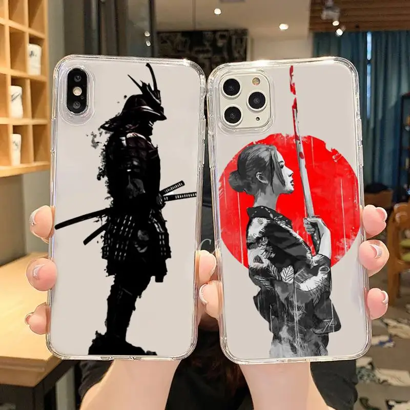 

Japanese samurai oni mask Phone Case Transparent soft For iphone 5 5s 5c se 6 6s 7 8 11 12 plus mini x xs xr pro max