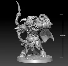 

56mm Resin Mode Kits Minotaur Hunter Sculpture Figure Unpainted No Color DW-075