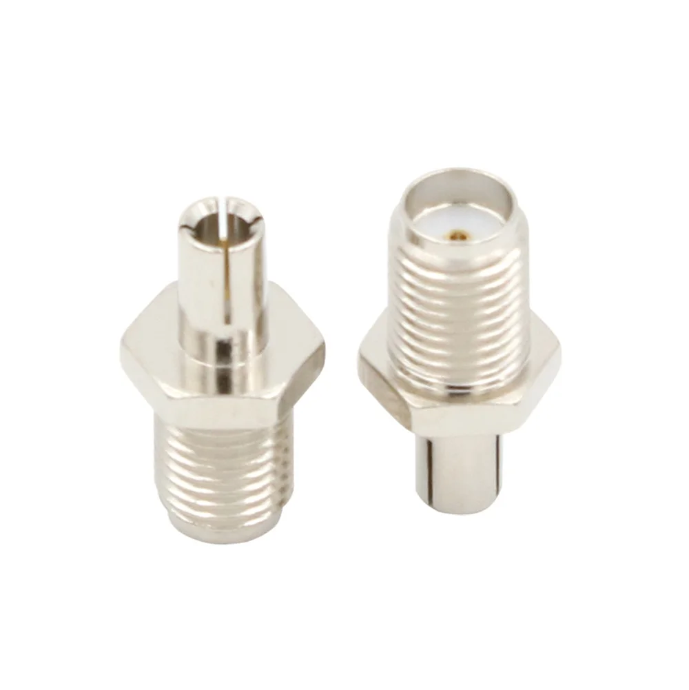 10PCS  SMA to TS9 adapter SMA female plug to TS9 male plug connector adapter nickelplated straight