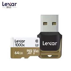 Lexar 150 МБ/с./с. 1000x Micro SD 32 Гб Class 10 64 micro SDXC 128 tf Card Reader UHS для Drone спортивная видеокамера