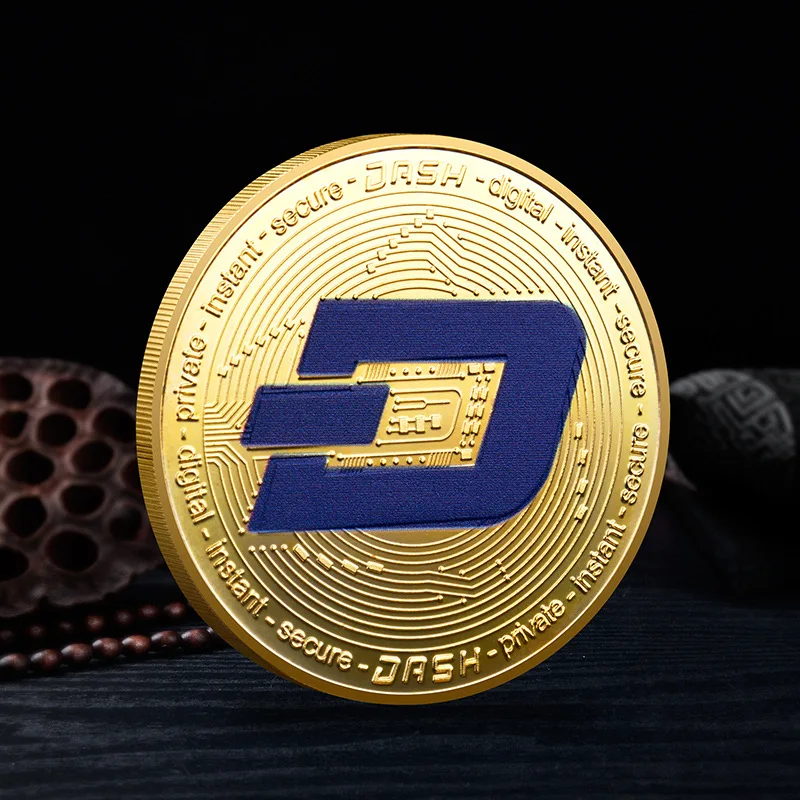 DASH Cryptocurrency Coin ZCASH Physical Crypto Coin Gold Plated