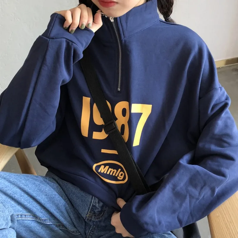 Осенний женский свитер пуловер Корейская поп одежда Уличная Толстовка женская