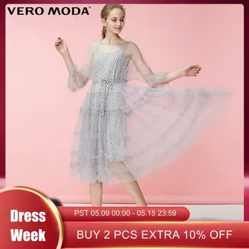 

Vero Moda Women's Two-piece Polka Dots Gauzy Party Dress | 31917C537