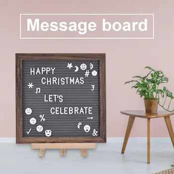 

Felt Letter Board With Rustic Wood Frame 510 White Letters Months Script Words Wall Tabletop Display Decor Storage Ponch