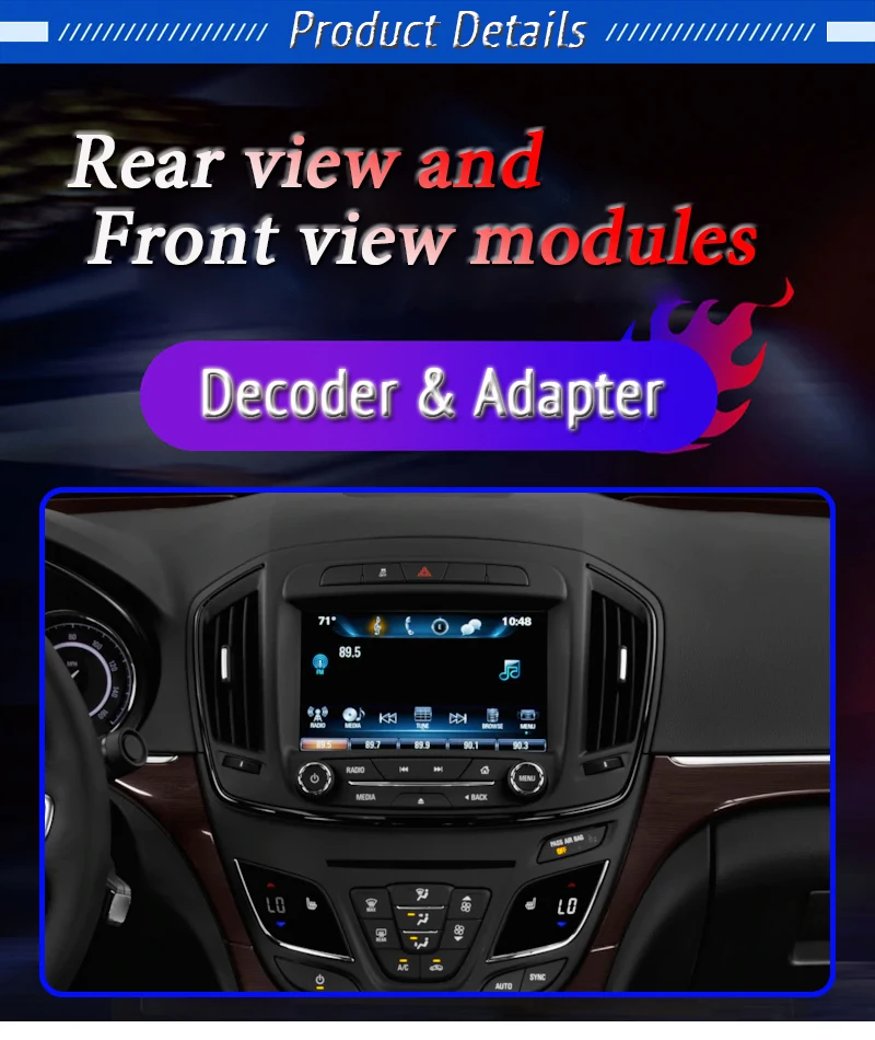 For Opel For Vauxhall Insignia 2008~2020 Rear View Camera Adapter Reversing Parking Original Screen Upgrading CAM Module Decoder fcf