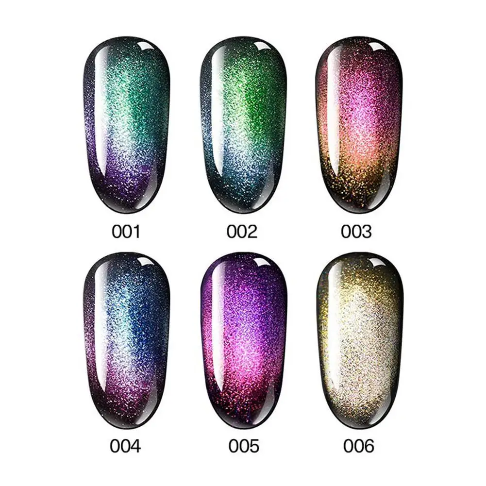 Chameleon Cat Eyes Nail Polish UV Gel Soak Off Galaxy Cat Eyes Nail Polish Semi Permanent Hybrid Gel Nail Art