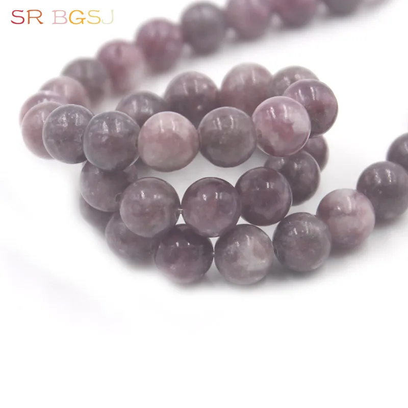 Free Shipping 6 8 10mm Wholesale Natural Gems Stone Round Jewelry DIY Pink Lepidolite Beads Strand 15&quot| |
