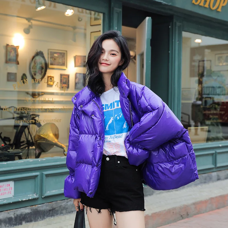 Толстая зимняя женская куртка со стоячим воротником теплые куртки пальто для