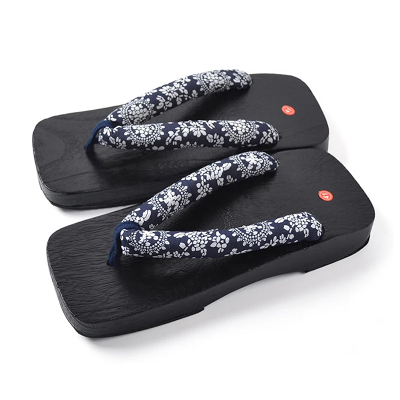 

Japanese Style Geta Clogs for Men Square Toe Wooden Slipper Summer Kimono Shoes Chinese Flip Flops Anime Cosplay Outdoor Sandals