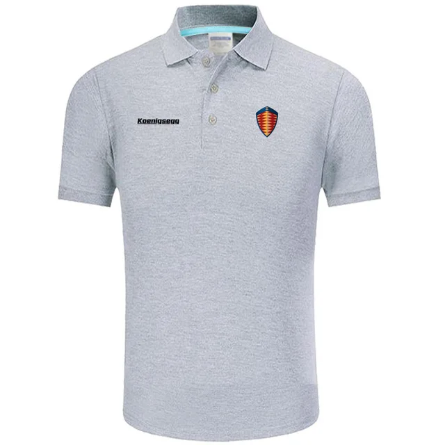 2 High quality Koenigsegg logo Polo classic brand Men Polo Shirt Men Casual solid Short Sleeve cotton polos r r - Цвет: 2