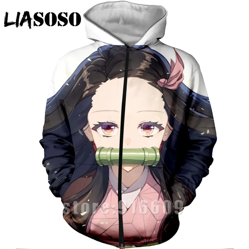 6 Новые осенние женские и мужские толстовки с 3D принтом Kimetsu No Yaiba, пальто, куртка в стиле панк, толстовка в стиле аниме Харадзюку, толстовка с капюшоном на молнии в стиле рок - Цвет: 6