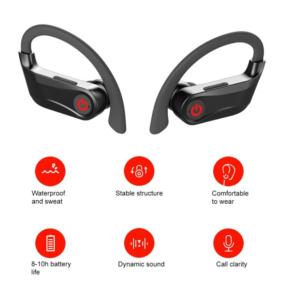 Q62 Tws Wireless Bluetooth Headphone Sport Earphone Running Earbuds Waterproof Headset With Mic For Iphone Samsung Huawei Xiaomi Bluetooth Earphones Headphones Aliexpress