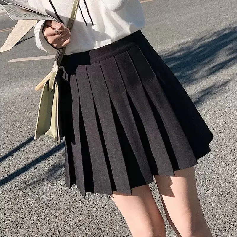 Faldas cortas para mujer, uniformes escolares, Falda plisada de cintura alta, falda de danza para niñas, pantalones de seguridad