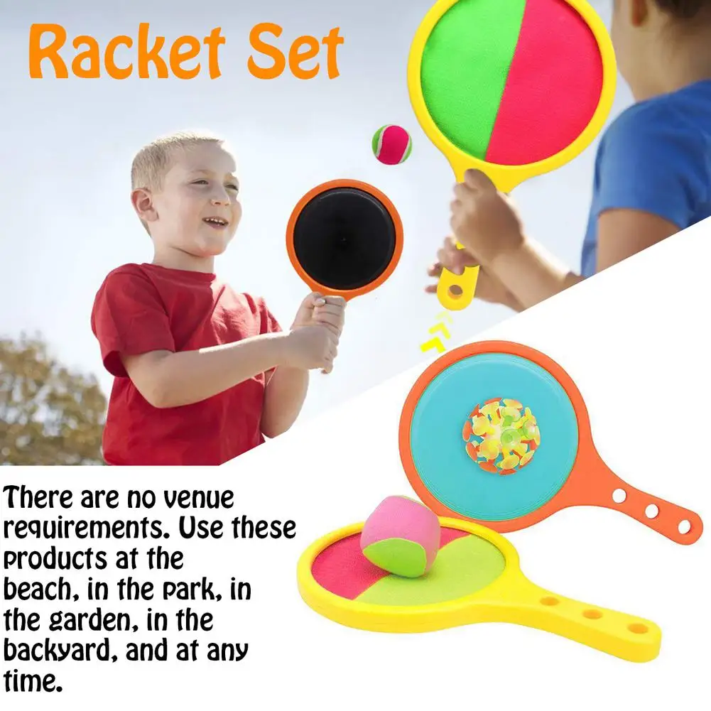 

New Children Sticky Ball Toys Indoor&Outdoor Fun Sports Parent-child Interactive Throw&Catch Sticky Target Racket Ball Games