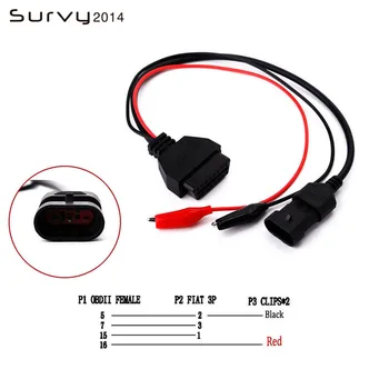 

OBD OBD2 for Fiat 3Pin Alfa Lancia to 16Pin Cable Adapter Diagnostic for Fiat 3 Pin Connector Express Fast diy electronics