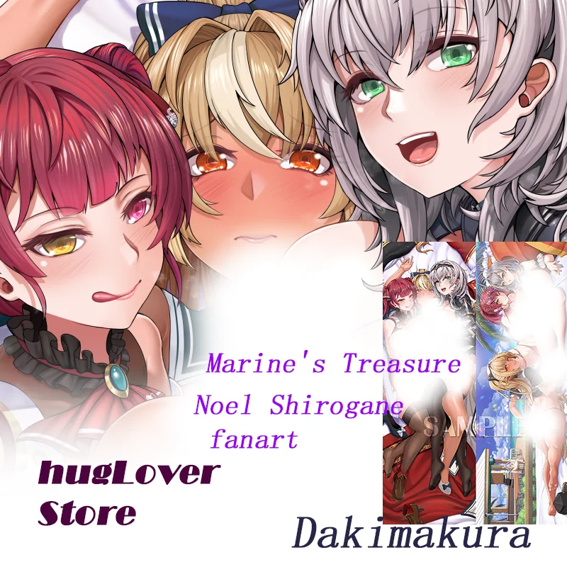 Подушка для тела с двусторонним принтом Dakimakura Anime Noel Shirogane fanart Marine's Treasure Flare