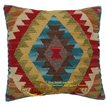 pillow case 60x60 Handmade Kilim Diy Craft Gift Hand Woven Wool Varies Gorgeou Woolen Decorative