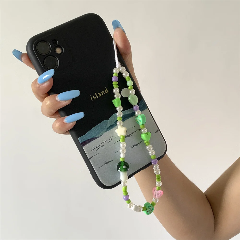 Женский Ожерелье-чокер для телефона с бусинами | AliExpress
