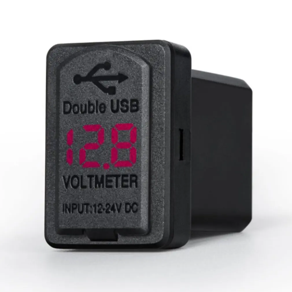 4.8A автомобильное зарядное устройство двойной USB порт светодиодный дисплей Вольт для телефона планшета навигатор Быстрая Зарядка адаптер для автомобиля Toyota